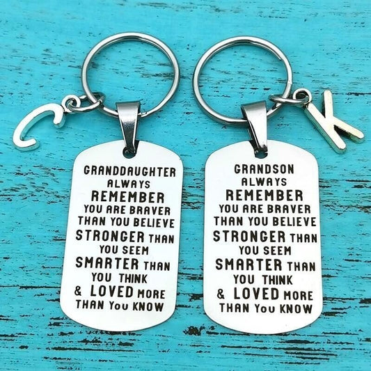 LAST DAY 49% OFF⇝💓 For My Grandson / Granddaughter Gift Lettering Keychain