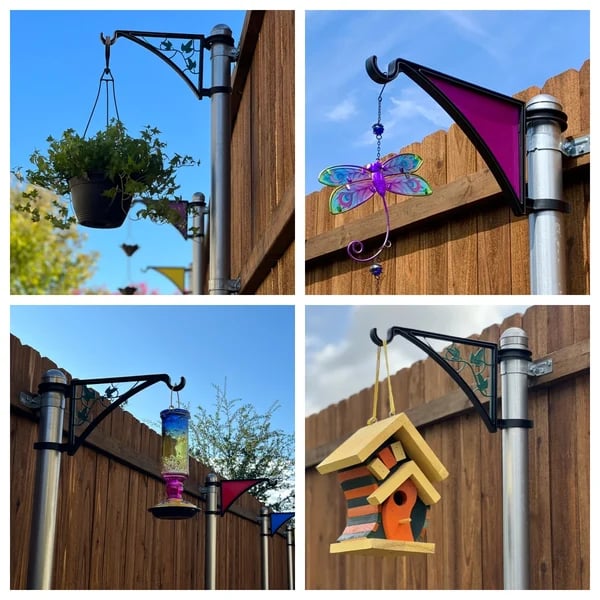 Hangs Fence Post Hanger - Ivy Insert