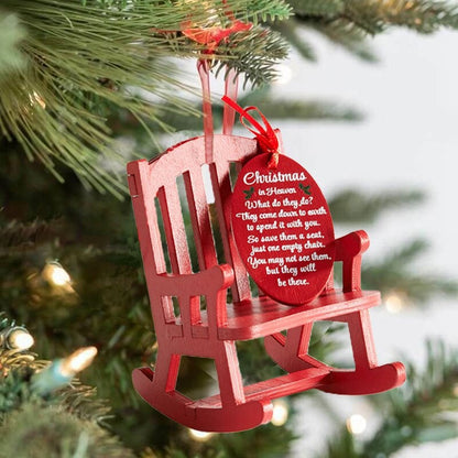 Last Day 49% Off - 🎄Christmas in Heaven Rocking Chair Ornament❤️