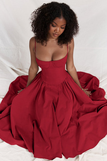 Last Day Promotion 49% OFF😍Sleeveless Corset Fit Midi Dress(BUY 2 FREE SHIPPING)