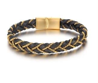 🔥 Last Day 49%OFF! 3rd Free 🔥Vintage Golden Leather Handmade Braid Bracelet