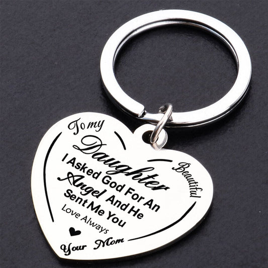 To Daughter Gifts From Love Mom Dad |Pendant Key Chains