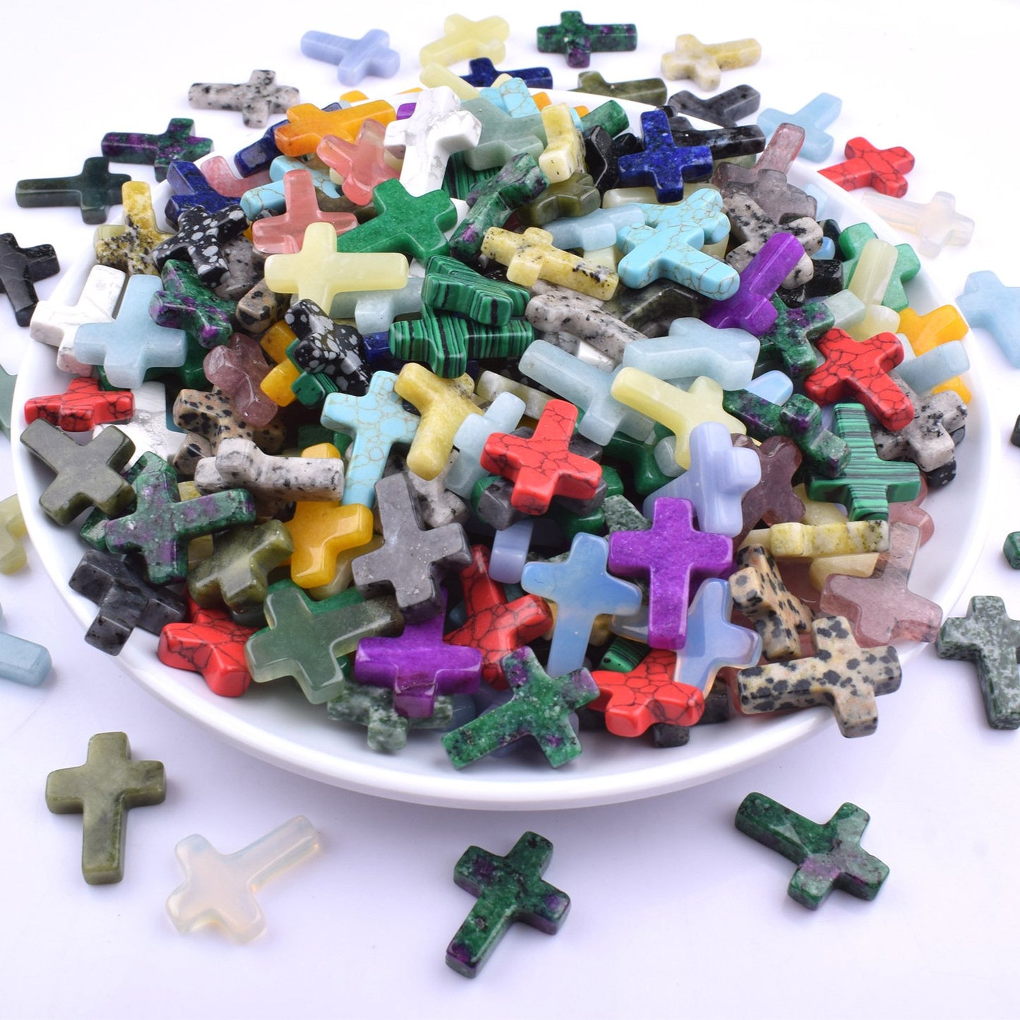 ✝️Easter Natural Stone Crystal Cross Decoration(20pcs)