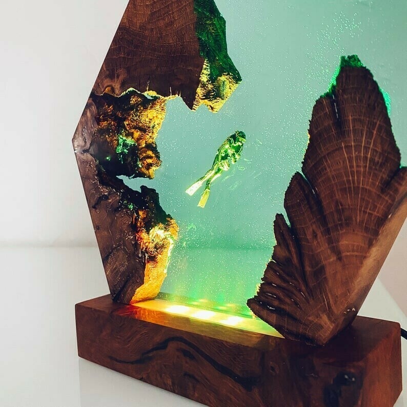 🔥LAST DAY 50% OFF🔥Scuba Diver Lamp -  Unique Home Decor - Unique Gifts - Desk Lamp