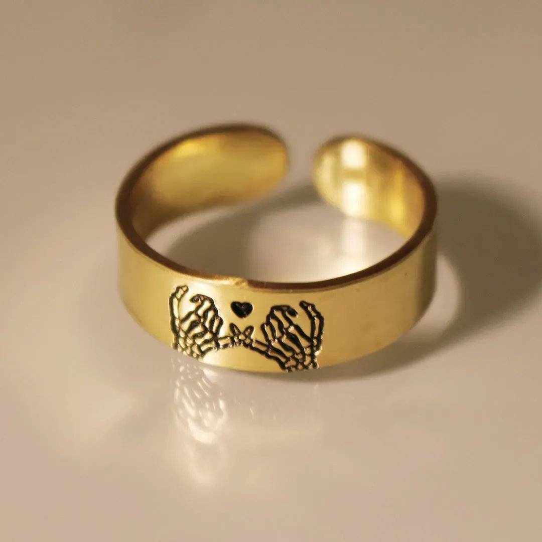 🎁FOR FRIEND - FRIENDS UNTIL DIE OPEN RING
