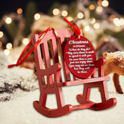 Last Day 49% Off - 🎄Christmas in Heaven Rocking Chair Ornament❤️