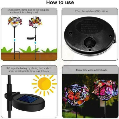 🔥Last Day Promotion 50% OFF🔥 - Solar Stake Lights Butterflies Decor Lights ( BUY 1 GET 1 )