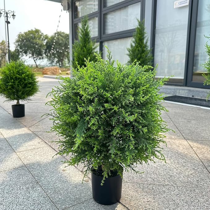 💥LAST DAY 49% OFF - UV Resistant Artificial Cedar Topiary Ball Tree