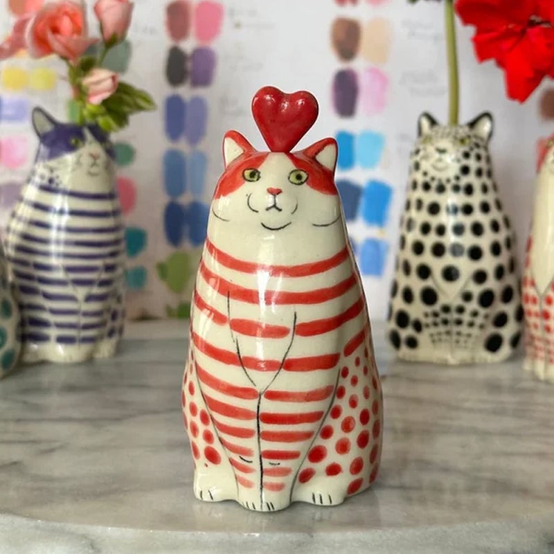 🔥Hot Sale 48% OFF-Polka Dot Cat Vase