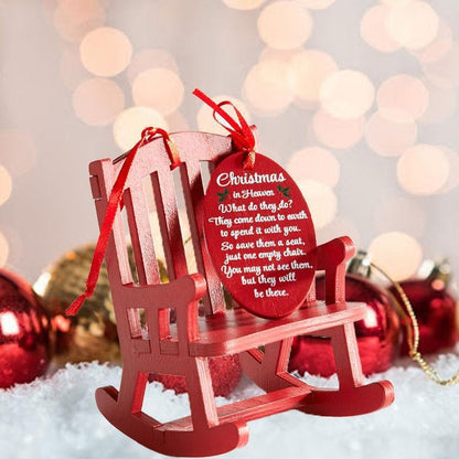 Last Day 49% Off - 🎄Christmas in Heaven Rocking Chair Ornament❤️