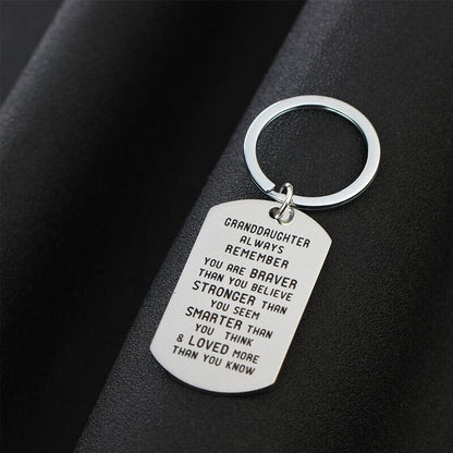 LAST DAY 49% OFF⇝💓 For My Grandson / Granddaughter Gift Lettering Keychain