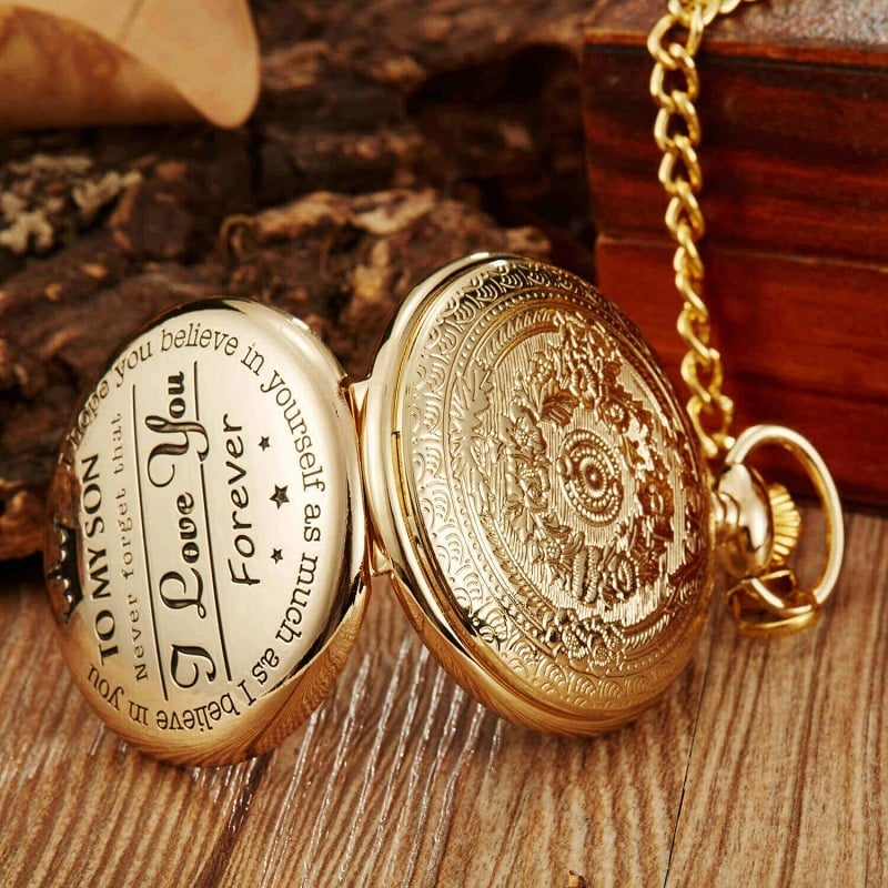 🔥LAST DAY 49% OFF - "TO MY SON/ DAUGHTER/ DAD" Quartz Pocket Chain Watch