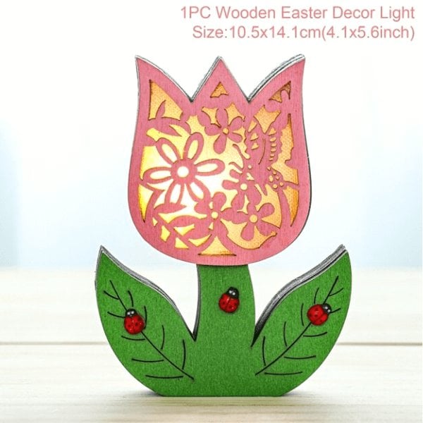 🔥LAST DAY SALE 49% OFF🔥Wooden Easter Decor LED Light