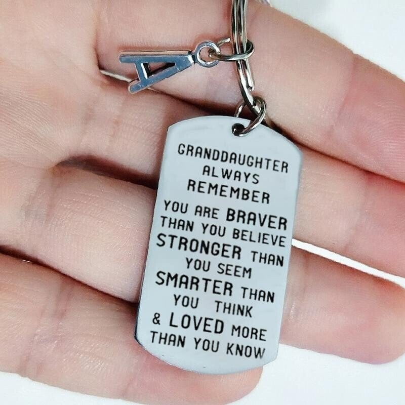 LAST DAY 49% OFF⇝💓 For My Grandson / Granddaughter Gift Lettering Keychain
