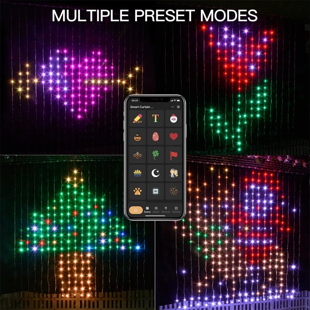 ✨This Week's Special Price $35.99💥🎁Color Waves LED Curtain Sync Lights