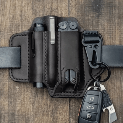 Men 6.5 Inch Leather Waist Belt Bag