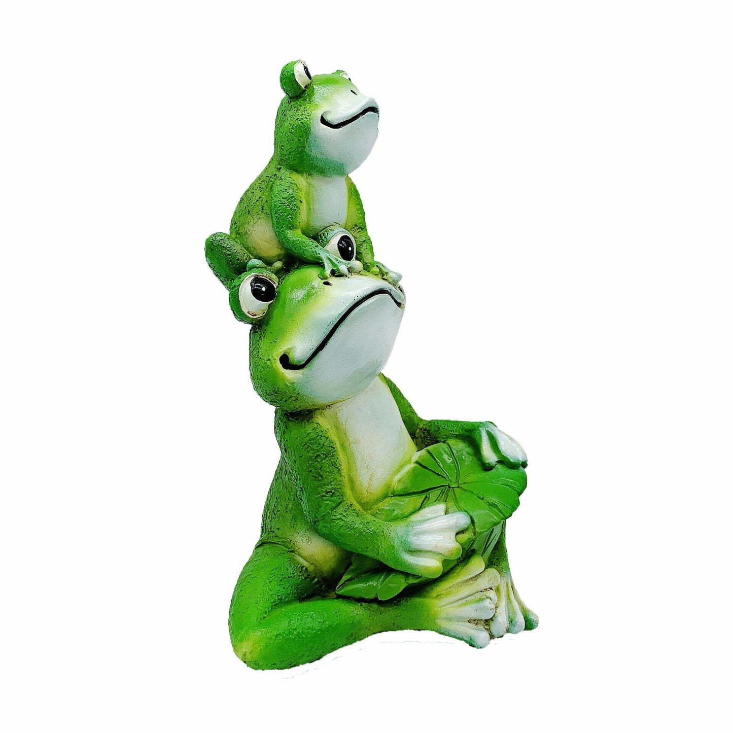 Decorative Stacking Frogs Shovel Lawn Ornament Garden Statue