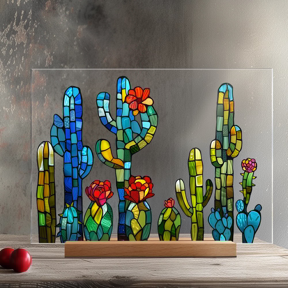 🌷🌼2024 NEW🌻🌺Painted Colorful Flower Pattern Imitation Glass Acrylic Decor💖Buy 3 Get 10% OFF & Free Shipping