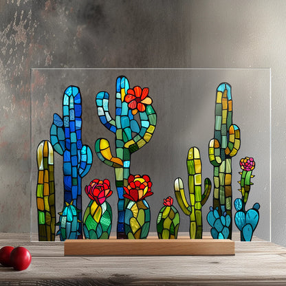 🌷🌼2024 NEW🌻🌺Painted Colorful Flower Pattern Imitation Glass Acrylic Decor💖Buy 3 Get 10% OFF & Free Shipping