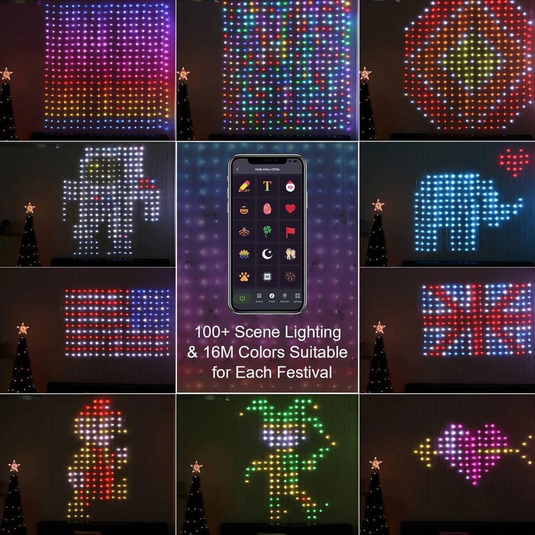 ✨This Week's Special Price $35.99💥🎁Color Waves LED Curtain Sync Lights