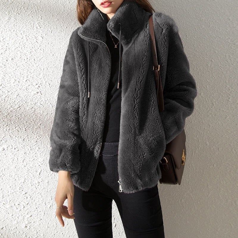 🔥LAST DAY 49% OFF - 💥Padded Coat Stand-collar Double-faced Fleece Jacket