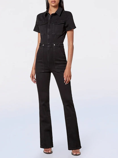 🔥Last Day Promotion 49% OFF-Skinny Bootcut Denim Jumpsuit
