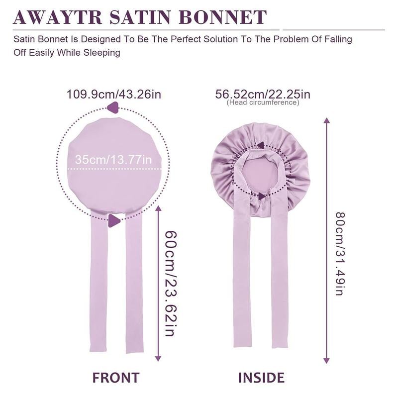 🔥LAST DAY SALE 49% OFF🔥Double Layered Satin Night Caps, Hair Care Silk-Like Bonnet Sleeping Hat