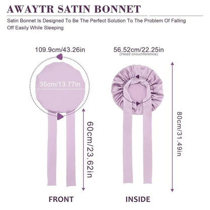 🔥LAST DAY SALE 49% OFF🔥Double Layered Satin Night Caps, Hair Care Silk-Like Bonnet Sleeping Hat