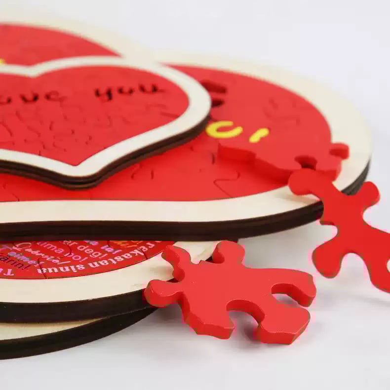 Heart Shape Puzzle|Say I Love You in 100 Languages