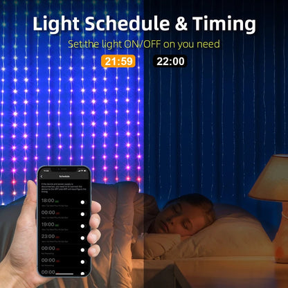 ✨This Week's Special Price $35.99💥🎁Color Waves LED Curtain Sync Lights
