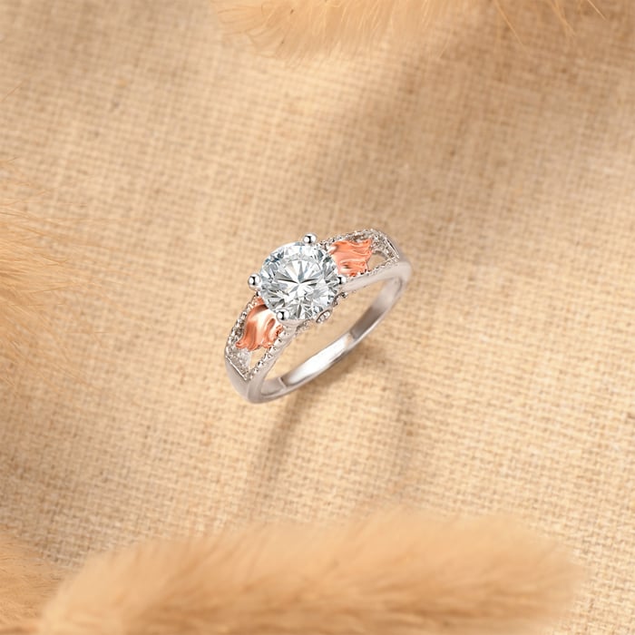 I'm a Wife to a Husband Personalized Circle Wings Memorial Ring
