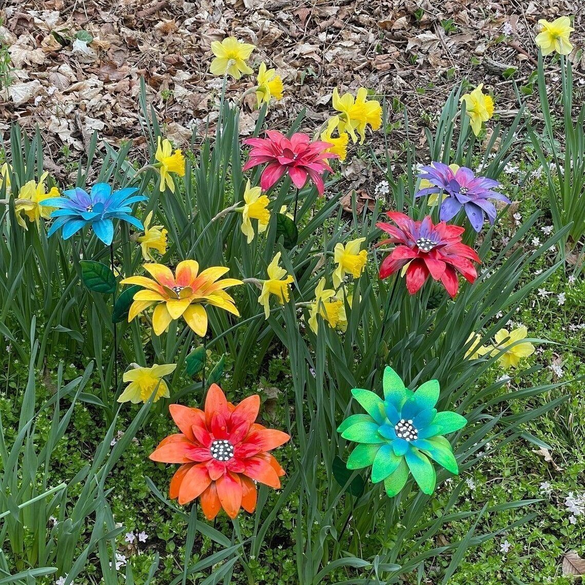 ✨This Week's Special Price $8.98💥Metal Flowers Garden Stakes