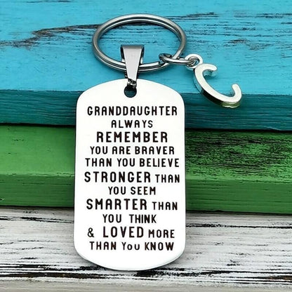 LAST DAY 49% OFF⇝💓 For My Grandson / Granddaughter Gift Lettering Keychain