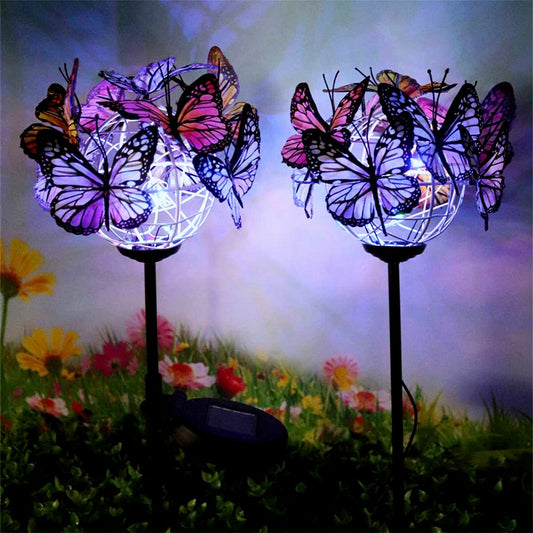 🔥Last Day 49% OFF - Solar Butterfly Stake Lights 🦋