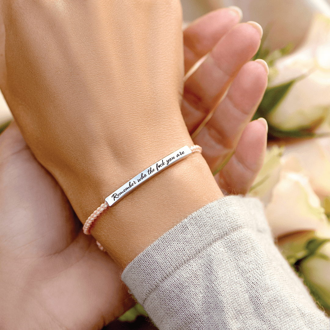 🔥LAST DAY 49% OFF - Remember Who The F♡ck You Are Motivational Tube Bracelet