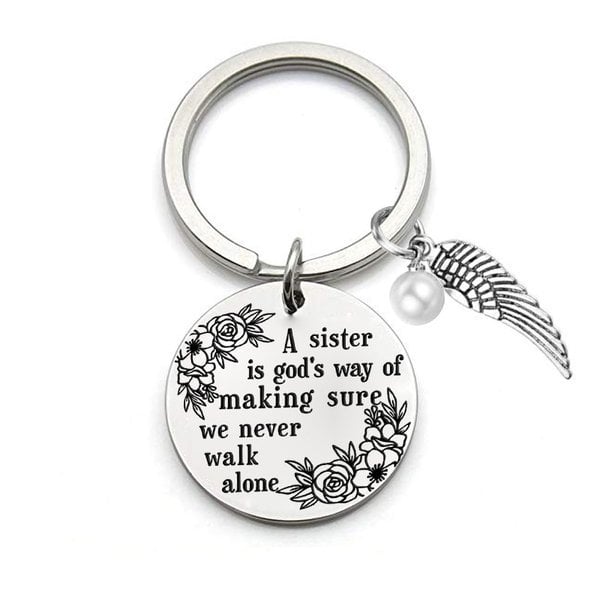 LAST DAY 49% OFF⇝💓 "A Sister is God's Way of Making Sure We Never Walk Alone" Keychain