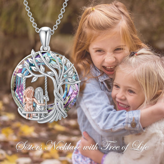 Last Day 49% OFF--🎁S925 Sterling Silver Tree of Life Sisters Necklace