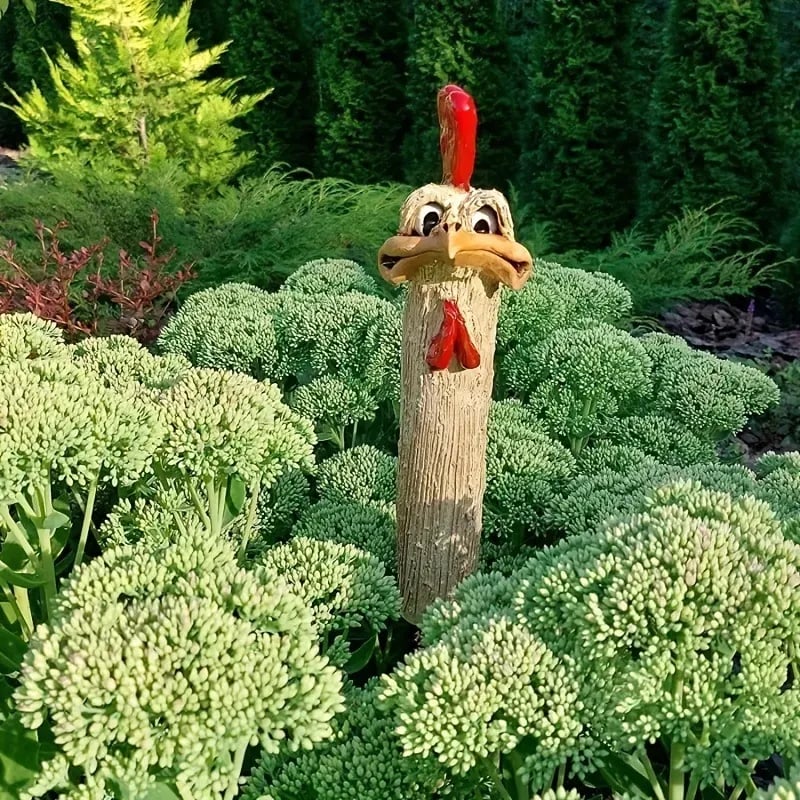 😂Funny Garden Hidden Chicken Statue Decoration🐓