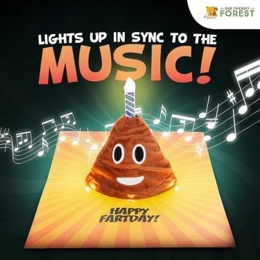 🔥LAST DAY 49% -Plays & Sings Poo Plush Happy Birthday Card
