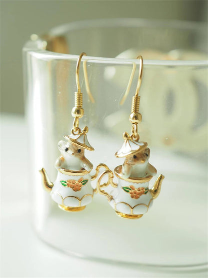 🔥Last Day 49% OFF 🎁 -Mouse In My Teapot Earrings Set