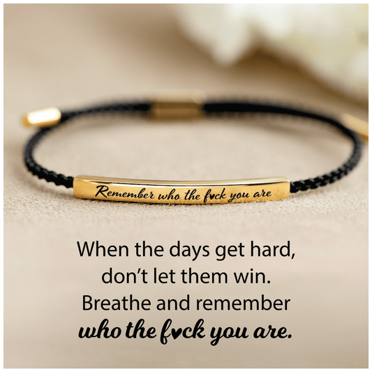 🔥LAST DAY 49% OFF - Remember Who The F♡ck You Are Motivational Tube Bracelet