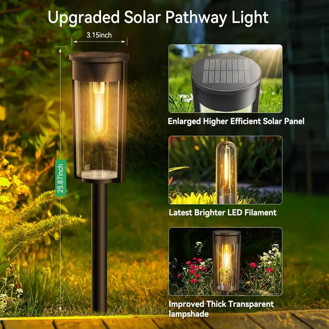 🔥Hot Sale 49% OFF✨Solar Pathway Lights Outdoor