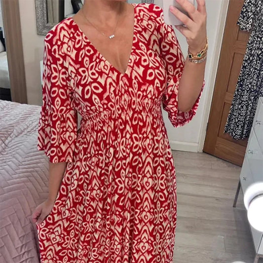 🔥LAST DAY 49% OFF👗Neck Waist Wrap Long Dress