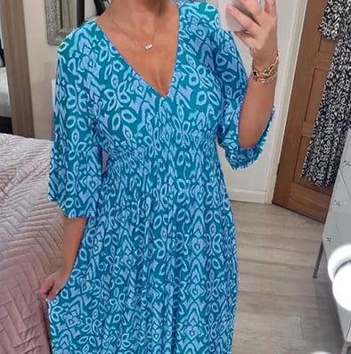 🔥LAST DAY 49% OFF👗Neck Waist Wrap Long Dress
