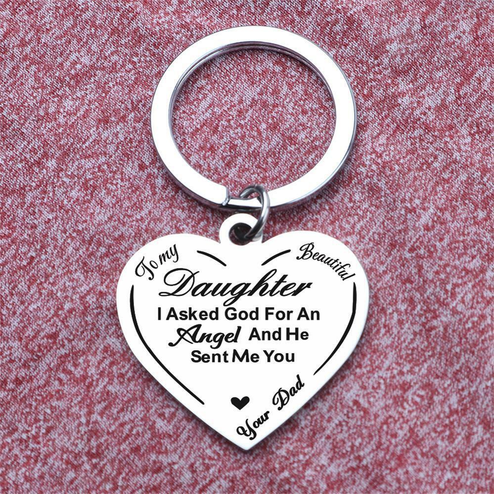 To Daughter Gifts From Love Mom Dad |Pendant Key Chains