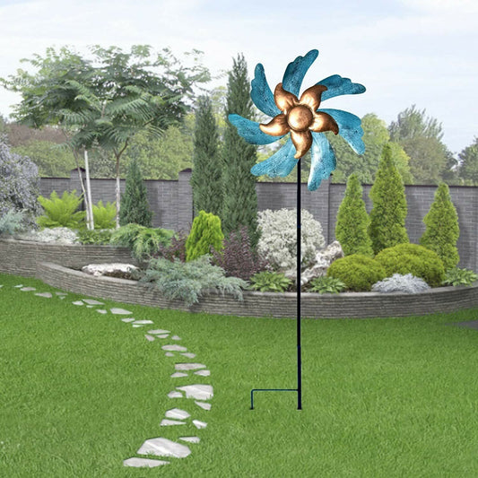 Wrought Iron Painted Windmill