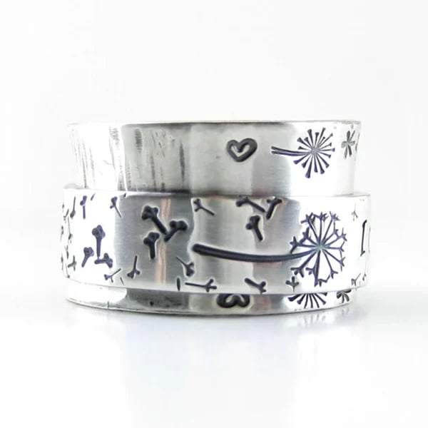 🔥49% OFF⏰ Silver Dandelion Spinner Ring✨ - ''I'm enough exactly as I am''🥰