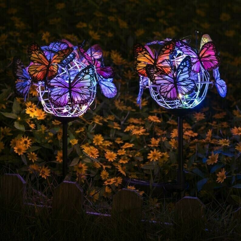 🔥Last Day Promotion 50% OFF🔥 - Solar Stake Lights Butterflies Decor Lights ( BUY 1 GET 1 )