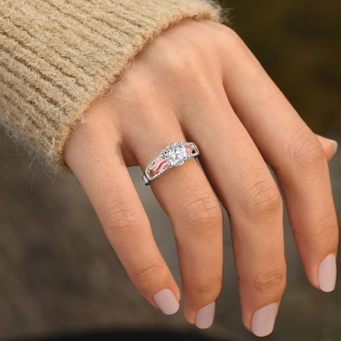 I'm a Wife to a Husband Personalized Circle Wings Memorial Ring