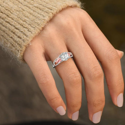 I'm a Wife to a Husband Personalized Circle Wings Memorial Ring